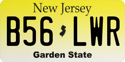 NJ license plate B56LWR