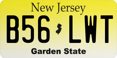 NJ license plate B56LWT