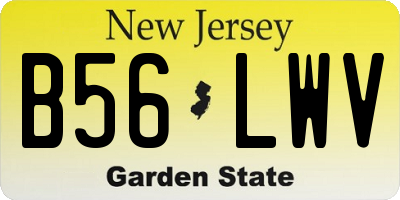 NJ license plate B56LWV