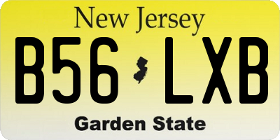 NJ license plate B56LXB