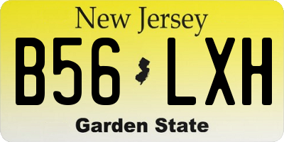 NJ license plate B56LXH