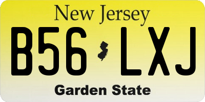 NJ license plate B56LXJ