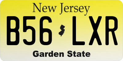 NJ license plate B56LXR