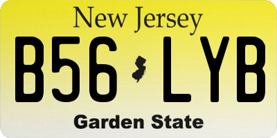 NJ license plate B56LYB