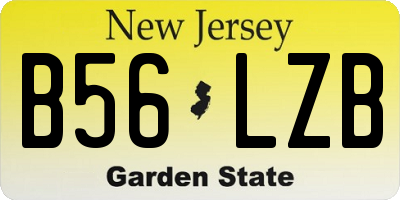 NJ license plate B56LZB