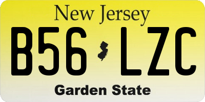 NJ license plate B56LZC