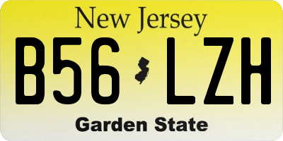 NJ license plate B56LZH