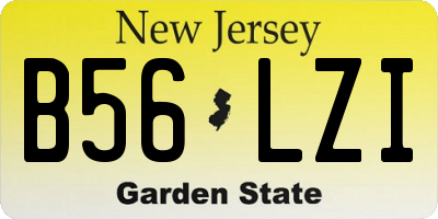 NJ license plate B56LZI