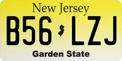 NJ license plate B56LZJ