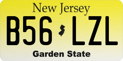 NJ license plate B56LZL