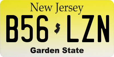 NJ license plate B56LZN