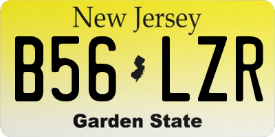 NJ license plate B56LZR