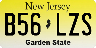 NJ license plate B56LZS