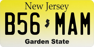 NJ license plate B56MAM
