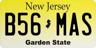 NJ license plate B56MAS