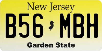 NJ license plate B56MBH