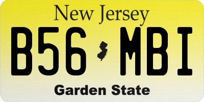 NJ license plate B56MBI
