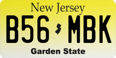 NJ license plate B56MBK