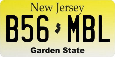 NJ license plate B56MBL