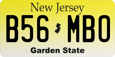NJ license plate B56MBO