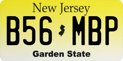 NJ license plate B56MBP