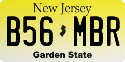 NJ license plate B56MBR