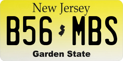 NJ license plate B56MBS