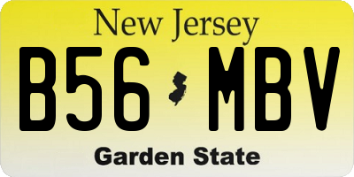 NJ license plate B56MBV