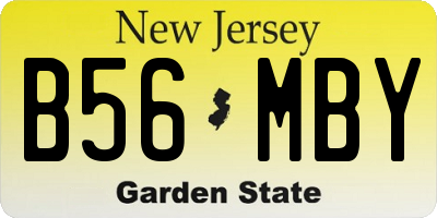 NJ license plate B56MBY