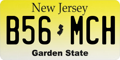 NJ license plate B56MCH