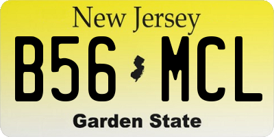 NJ license plate B56MCL