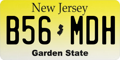 NJ license plate B56MDH