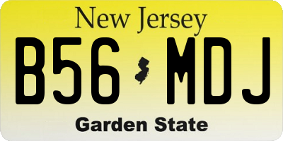 NJ license plate B56MDJ