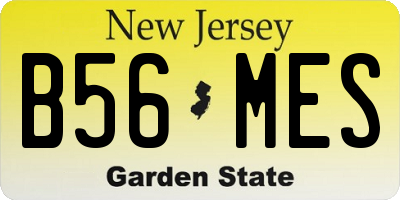 NJ license plate B56MES