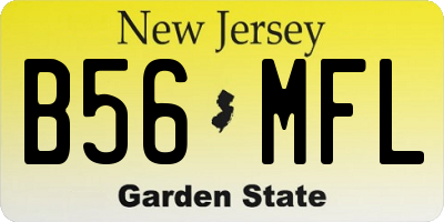 NJ license plate B56MFL