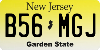 NJ license plate B56MGJ