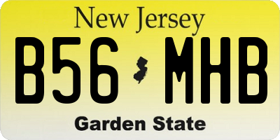 NJ license plate B56MHB