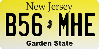 NJ license plate B56MHE
