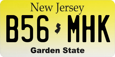 NJ license plate B56MHK