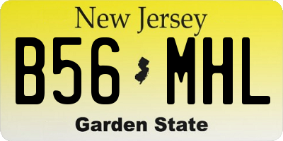 NJ license plate B56MHL