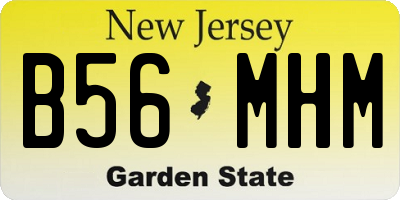 NJ license plate B56MHM