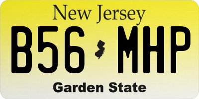NJ license plate B56MHP