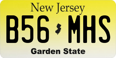NJ license plate B56MHS
