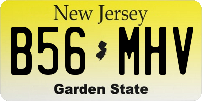 NJ license plate B56MHV