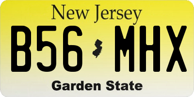 NJ license plate B56MHX