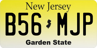 NJ license plate B56MJP