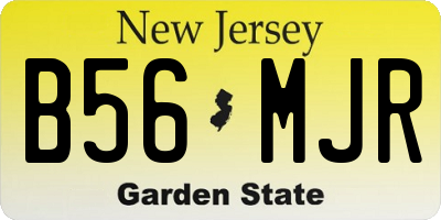 NJ license plate B56MJR