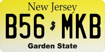 NJ license plate B56MKB