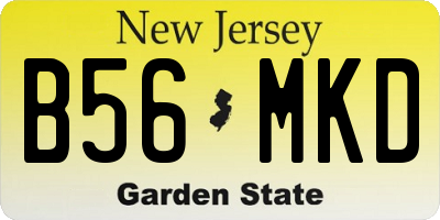 NJ license plate B56MKD