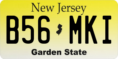 NJ license plate B56MKI